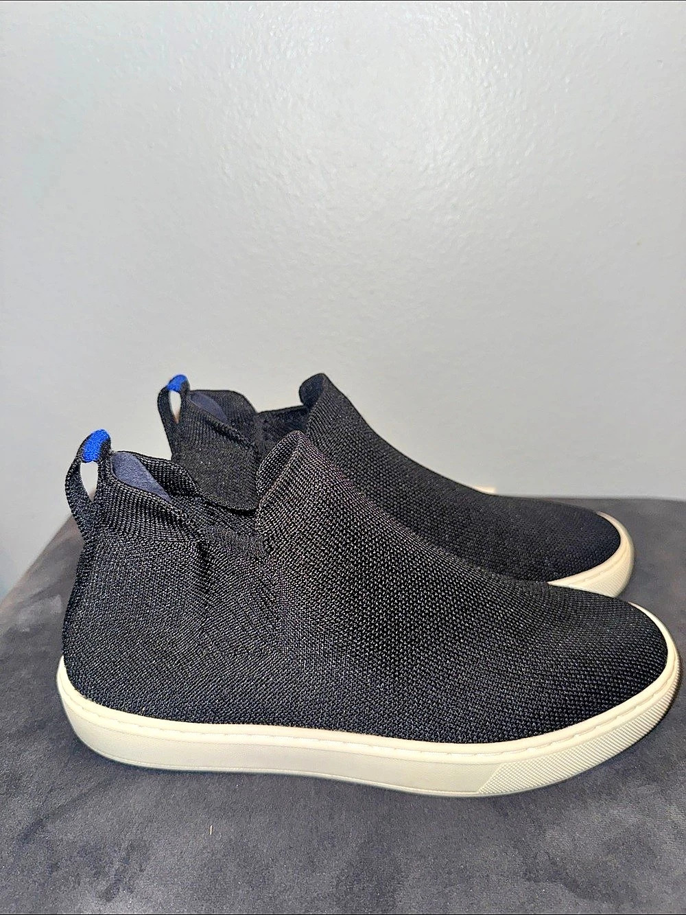 Rothy's The Original Slip On Sneaker Black & White US 7